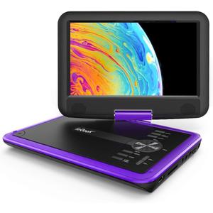 ieGeek 11.5" Portable DVD Player for Kids and Car, 9.5" Eye-Protective Screen with 5 Hours Rechargeable Battery, Support Sync TV/USB/SD Card and Multiple Disc Formats, Region Free - Purple