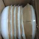 AmorArc 8.5'' Large Pasta Bowls, 36oz Ceramic Salad Serving Bowls Set of 6 for Kitchen, Wide Stoneware Bowls for Pasta,Salad,Fruit,Bread, Microwave Safe, Cappuccino