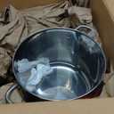 Stainless Steel Stockpot with Tempered Glass Lid 14 Quart, Durable 18/0 Stainless Steel, Impact-Bonded Base for Even Heating, Riveted Handles, Oven & All Stove Compatible, Safe Up To 500F (260C)