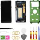 Galaxy Note9 LCD Display Screen Assembly Replacement for Samsung Galaxy Note9 Touch Digitizer Screen with Frame Toolkits SM-N960U N960F No Fingerprint (Black)