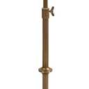 Kate and Laurel Engles Traditional Adjustable-Height Pedestal Side Table, 14 x 14 x 30, White Marble and Antique Brass, Vintage Round End Table for Use as Indoor Plant Stand with Authentic Marble Top