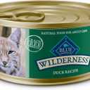 Blue Buffalo Wilderness Natural High-Protein Grain-Free Wet Food for Adult Cats, Duck Pat, 3-oz. Cans, 24 Count, BBD: MAY 29, 2028