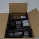 LEGUANG Dish Drying Rack, 2-Tier Stainless Steel Dish Racks for Kitchen Counter, Small Plate Rack Organizer, Space Saving, Black