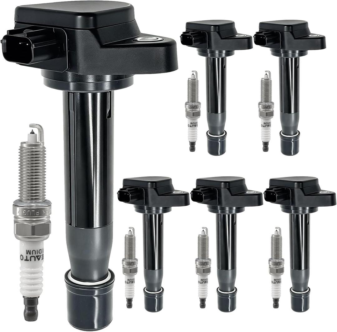 UF603 Ignition Coil Pack 30520R70A01 and Iridium Spark Plugs 93790 Set of 6 Fit for Honda Odyssey 2008-2017 Accord 2008-2012 Accord Crosstour 2010-2011,Acura TL 2009-2014 TSX 2010-2014 RL 2009-2012 V6