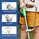 Weed Eater Handle, Grip Trimmer Handle Ergonomic Trimmer Grip Extension with Bracket Clamp for Weeder Lawn Trimmer Grip (Silver)