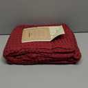 Bedsure Cooling Cotton Waffle King Size Blanket - Lightweight Breathable Blanket of Rayon Derived from Bamboo for Hot Sleepers, Luxury Throws for Bed, Couch and Sofa, Dark Red, 104x90 Inches