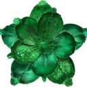 10 Pcs Large Christmas Flowers, Glitter Christmas Flowers 10in Green Artificial Magnolia Flower Ornaments Fold Floral for Christmas Tree Decorations Xmas Tree New Year Party Wedding Centerpiece