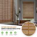 LazBlinds Cordless Bamboo Roman Shades, Light Filtering Window Treatment, Roll Up Bamboo Blinds for Windows, 45'' W x 60'' H