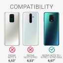 2 x Xiaomi Note 9 Pro Case, Note 9s/Note 9 Pro Max Case, with 3 Pcs Tempered Glass Screen Protector, Built-in Ring Kickstand and Magnetic Car Mount Shockproof Dropproof Defend Armor Rugged Cover - Black