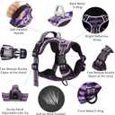 Timos Dog Harness,No-Pull Pet Harness Adjustable Soft Padded Dog Vest,Reflective No-Choke Pet Oxford Vest with Easy Control Handle for Large Dogs,Moon Night, Large