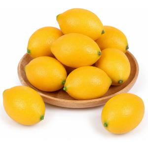 Uniclife 11 Pcs Lemon Decor, Mini Fake Lemons for Decoration