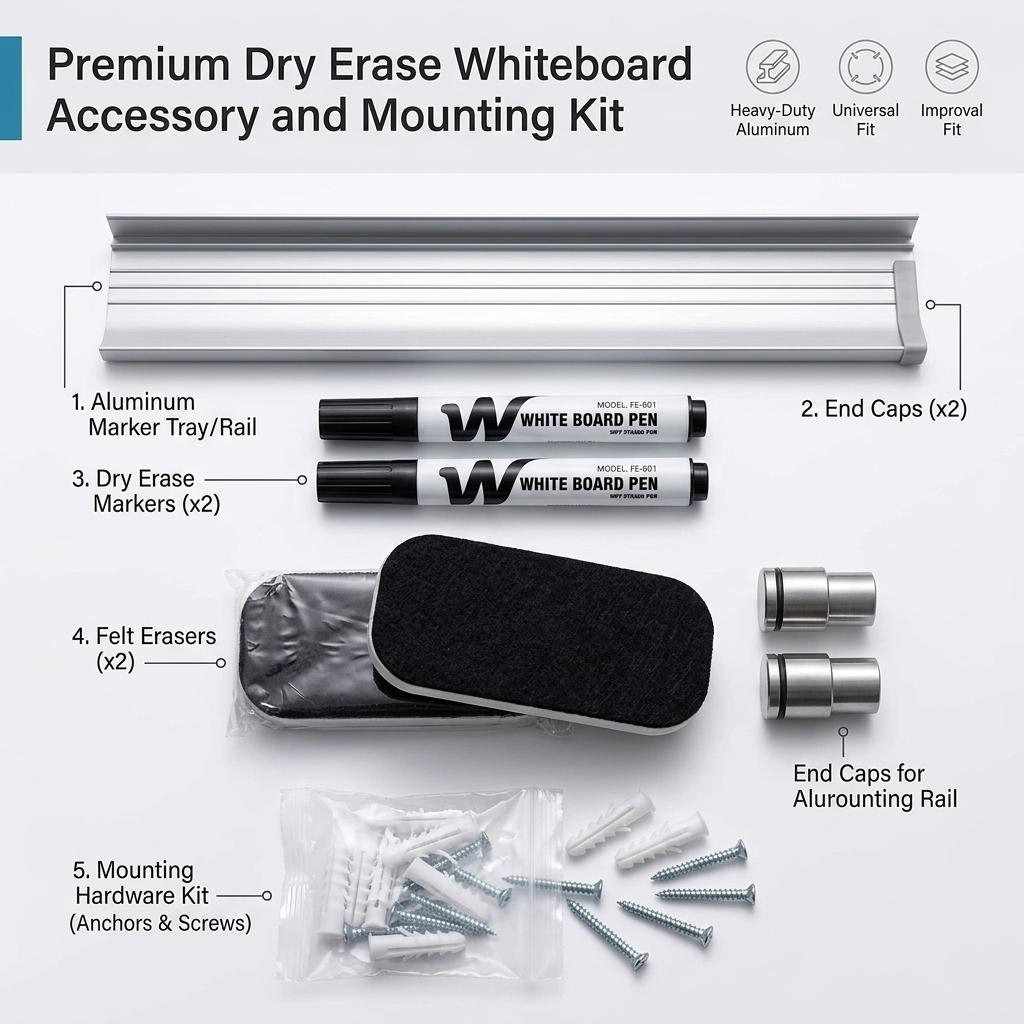 White Board Mounting material and accessories