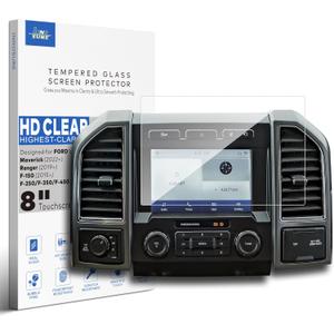 Premium Glass Screen Protector for Ford F-150, Super Duty, Mustang, Maverick, Ranger, Expedition Infotainment 8 Inch Touchscreen [9H] [Anti Fingerprint] (HD Clear)