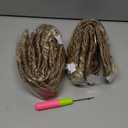 Leeven 18 Inch 7 Packs Goddess Faux Locs Crochet Hair Ombre Blonde Soft Locs Crochet Braids Hair With Curly Ends 27613# Synthetic Bohemian Locs Braiding Hair for Women 12 Strands/Pack