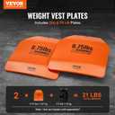 VEVOR Weight Vest Plates, 8.75LBS Pairs, Premium Steel Weighted plates, Additional Weight for Weight Vests, for Strength Training, Running, Fitness, Heavy Workouts