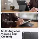 ESR for iPad Pro 11 Inch Case (M5/M4) 2025/2024, Vertical Stand Cover, Multi Stand Angles, Ultra-Stable Case with Pencil Holder, Flip Series, Black