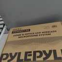 Pyle Wireless Microphones, Professional UHF Dual Microphones for Karaoke, Wireless Dynamic Microphone System Set with Rechargeable Receiver,Plug and Play, Speech, Wedding, Church, PA System