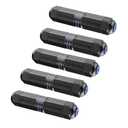 VCE IP68 Waterproof Ethernet Coupler (5.3 in) 1000Mbps, CAT6/CAT5E/CAT5 Female to Female Adapter PoE, Shielded Outdoor RJ45 Connector, 5 Pack
