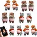 Super Soft Silicone Anti-Collision Sticker - 3D Animal Big Belly Stickers for Doors, Windows, and Home Decor (Shiba Inu, Kitten, Puppy) -6 Pairs