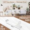 6 x 20-Pack Picture Hanging Strips, No Tools Wall Hanging Strips for Posters, Damage-Free Hanging Picture Hangers, Damage-Free Removal