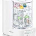 SIJING Bottle Washer & Sterilizer Dryer, Glass Baby Bottle Washer, No Plastic Contact, Automatic Bottle Cleaner with 360 Spray, High-Temp Steam for Pump Parts