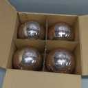 KI Store Christmas Ball Ornaments Champagne 6-Inch Set of 4 Extra Large Hanging Tree Ball Ornament Decorations Super Large Shatterproof Vintage Mercury Balls