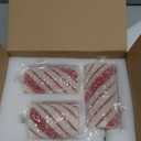 Baquler 3 Pcs Christmas Flameless Pillar Candles LED Candy Cane Peppermint Stripe Red and White Glitter Battery Operated Candles for Xmas Holiday Centerpiece Home Party Decor