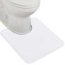 GORILLA GRIP Thick Memory Foam Toilet Rug for Bathroom, U Shaped Washable, Soft Absorbent Velvet Topside Floor Mats, Machine Wash, Cushioned Luxury Rugs for Bath Room, 22.5 x 19.5, White