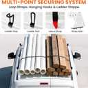 45" Van Roof Rack, Ladder Rack for Van, Fits RAM ProMaster City 2015-On with 3 Bars Heavy-Duty Anti-Rust White Coating, Ideal for Transporting Ladders, Pipes 800 lbs