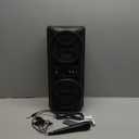 TWS Portable Wireless Bluetooth Speaker with Dual 6.5 Inch Woofer, PA Speaker System with Wired Microphone, Remote, FM Radio, Party Lights, Outdoor Karaoke Machine for Events, Camping, Travel