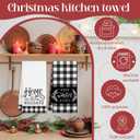 2 x 2 Pcs Christmas Kitchen Towels, Winter Christmas Hand Towels Classic Hand Towels-Black White Buffalo Plaid, Holiday Decor Farmhouse Home Kitchen Bathroom, Party Supplies Housewarming Xmas Gift-A20