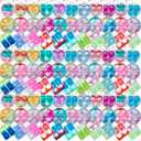 ONKULL Pop Fidget Keychain 90 Pack ,Mini Fidget Toys Bulk ,Sensory Toys for Kids ,Party Favors for Kids 4-8,8-12 Year ,Back to School Gifts for Classroom ,Easter Goodie Bags Stuffers