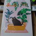 3pcs Black Cat Bathroom Canvas Wall Art Funny Cute Vintage Cats Wall Decor Pictures Green Plants Black Cat Posters Prints for Bathroom Toilet Decoration Ready To Hang