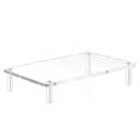 Yestbuy Acrylic Monitor Stand Riser, Clear Computer Monitor Riser, Desktop Organizer Stand for Office Accessories, Printer, Notebook, and All Flat Screen Display, Ergonomic Monitor Riser Stand