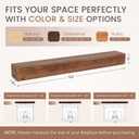 G GOOD GAIN Fireplace Mantel 54 inch - Handcrafted Rustic Solid Wood Mantel l Floating Mantle Shelves Decor for Wall, Bedroom, TV, Books, Livingroom.DarkWalnut, 54"x8"x5"