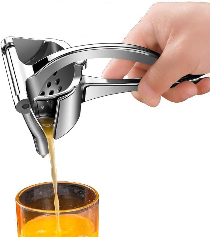 Manual Fruit Juicer Aluminum Alloy Manual Juicer Hand Press Manual Juice Extractor Machine Heavy Duty Alloy Lemon Press Squeezer Portable Manual Juicer Orange Simple Extractor Tool