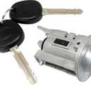 XQSMWF Ignition Lock Cylinder with 2 Keys Fit for Toyota Corolla 2005-2008 Matrix 2005-2008 Highlander 2001-2007, Replace 69057-02140 69057-17170 Metal Silver