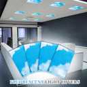 VIHOSE 4 Pcs 2 x 2 Feet Fluorescent Light Covers for Ceiling Lights Classroom Magnetic Light Filters for Reducing Harsh Glare Flicker for Office Classroom Home Drop Ceiling(Sky Cloud)