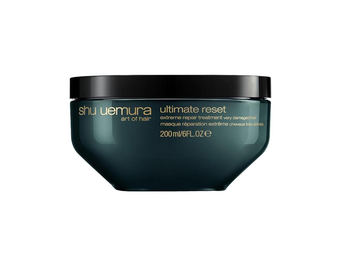 shu uemura art of hair ultimate reset extreme repair hair mask - formulated with japanese rice extract to reduce split ends and breakage, deeply conditions and nourishes very damaged hair (6 Fl Oz (Pack of 1))
