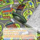 Upgrade Ultra Non Slip Kids Car Rug, Kids Road Playmat Rug for Toy Cars, Educational Town City Map Washable Carpet for Boy Playroom Bedroom, Safer Car Track Play Mat for Children Baby Toddler, 60"x36"