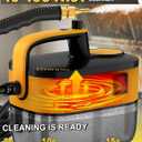 Heavy Duty Steam Cleaner for Home, Fast Heating & 1.2L Tank, 6-Level Adjustable Pressurized Portable Steamer for Cleaning with 11 Accessories for Grout, Tile, Floor, Car and More(Yellow)