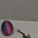 3D Printed Dragon with Wings in Egg, Easter Basket Stuffers, Crystal Dragon Surprise in Eggs, Articulated Dragon, Dragon Fidget Toy, Home Office Decor Executive Desk Toy (Laser Purple)