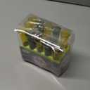 Party Essentials Party Supplies Plastic 1.5 Ounce Test Tube Shot Glasses for Liquor, Whiskey, Tequila, Vodka, 15-Count, Gold & Green