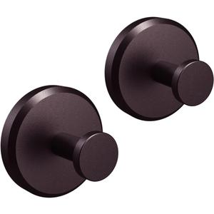 HOME SO Suction Cup Hooks for Shower, Bathroom, Kitchen, Glass Door, Mirror, Tile  Loofah, Towel, Coat, Bath Robe Hook Holder for Hanging up to 15 lbs  Waterproof & Rustproof, Dark Bronze (2-Pack)