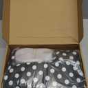 Oudain 14 ft Black and White Polka Dots Table Skirt Cloths for Teacher Desk Boho Wrinkle Polka Dots Table Cover Skirt for Kindergarten Classroom Kidney Shaped Desk Back to School Supplies