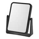 Danielle Creations 6.75-Inch Magnifying Vanity Makeup Mirror Rectangular Soft Touch Finish with 7X Magnification and 360 Swivel, Black