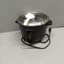 Elite Gourmet ERC006SS 6-Cup Electric Rice Cooker with Stainless Steel Inner Pot, Makes Soups, Stews, Porridges, Grains and Cereals, 6 cup (3 cups uncooked), Black