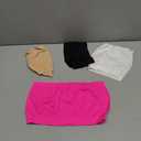 4 Pieces Tube Top Strapless Tops for Women Summer Bandeau Basic Crop Tops Sleeveless Shirt (S)