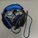 BENGOO G9000 Stereo Gaming Headset for PS4 PC Xbox One PS5 Controller, Noise Cancelling Over Ear Headphones with Mic, LED Light, 7.1 Surround Sound, Soft Memory Earmuffs for Nintendo Xbox Series X|S (Blue)