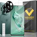 [2+2 Pack] for OnePlus 12 5G Screen Protector, Camera Lens Protector, Light Irradiation Device, Ultra Clear, Fingerprint Compatible, Anti-Scratch, Case Friendly